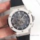 Swiss 7750 Replica Hublot Big Bang SS Black Skeleton Face Watch Best Gift (2)_th.jpg